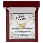 Mom Necklace - To My Mom - Love You Always And Forever - Mother's Day Gift Mother's Day Interlocking Hearts Necklace