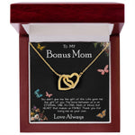 To My Bonus Mom Necklace Love Always Greatest Mother's Day Gift Necklace Mother's Day Interlocking Hearts Necklace
