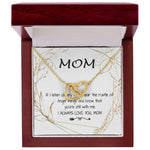Mom Necklace - Love You Always And Forever Mother's Day Gift Mother's Day Interlocking Hearts Necklace