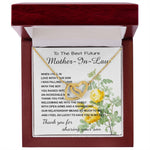 Mother-In-Law Necklace, Thank You To Mother-In-Law Necklace Gift Mother's Day Interlocking Hearts Necklace