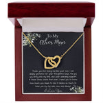 Bonus Mom Necklace, Gift To My Other Mother Necklace, Gift For Bonus Mom Second Mom Mother's Day Interlocking Hearts Necklace