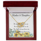 Mother Necklace - No Matter What - I Will Always Love You Mom Necklace Mother's Day Interlocking Hearts Necklace
