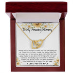 Mommy Necklace, To My Amazing Mommy Gift Necklace, 1st Mother’s Day Present For New Mom From New Born Baby, Sentimental Gift From Baby To Mom, New Mommy Gift Mother's Day Interlocking Hearts Necklace