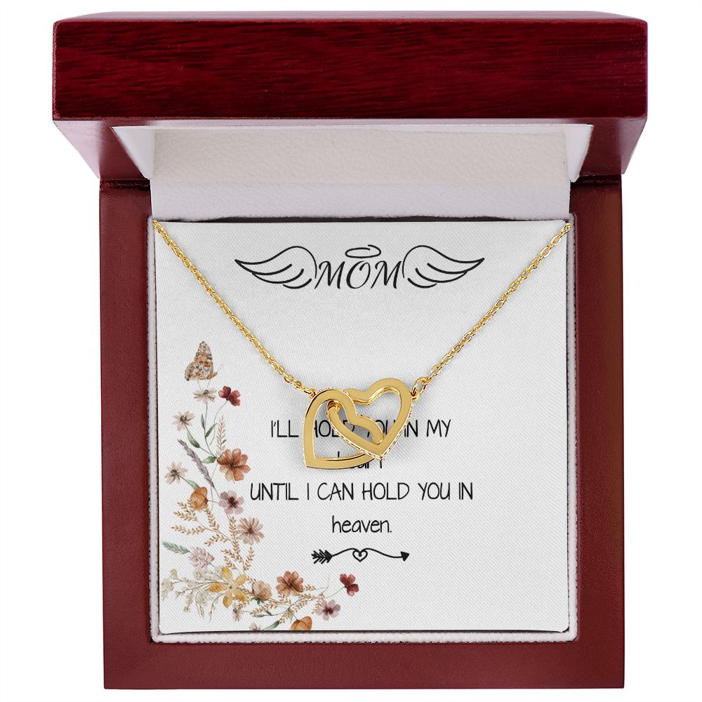 Mom Necklace - I'll Hold You In My Heart Mother's Day Gift Mother's Day Interlocking Hearts Necklace
