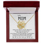 Mom Necklace Gift - To My Mom Necklace - Thank You For Giving Me The Best Things In Life Mother's Day Interlocking Hearts Necklace