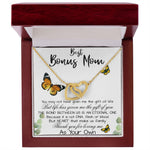Stepmom Necklace, To My Bonus Mom Gift Neckalce, Thank For You Loving Me As Your Own Mother's Day Interlocking Hearts Necklace