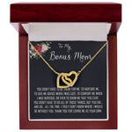 To My Bonus Mom Necklace, Thank You For Everything Mother's Day Gift For Mom Mother's Day Interlocking Hearts Necklace