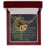 Mom Necklace Gift, Mothers's Day Necklace - Special Bond Mother's Day Interlocking Hearts Necklace