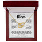 To My Loving Mom Necklace Gift I Need To Say Mom I Love You Gift For Her Mother's Day Necklace Mother's Day Interlocking Hearts Necklace