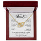 To My Mom - To The World You Maybe Just A Mother But To Me You Are The World Mother's Day Necklace Mother's Day Interlocking Hearts Necklace