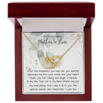 Mother-In-Law Necklace, Best Mother In Law Birthday Necklace, To My Mother In Law Necklace Mother's Day Interlocking Hearts Necklace
