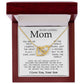 To My Loving Mom Necklace You're The World Necklace Gift For Mom From Son Mother's Day Interlocking Hearts Necklace