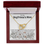 Mother-In-Law Necklace, Gift To My Boyfriend's Mom Necklace, Gift For Future Mother-In-Law Mother's Day Interlocking Hearts Necklace