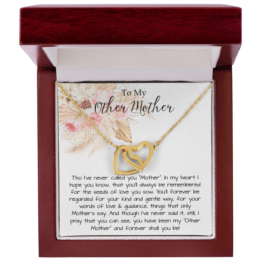 Bonus Mom Necklace, To My Other Mother Necklace, Gift For Second Mom, Mother-In-Law, Bonus Mom Mother's Day Interlocking Hearts Necklace