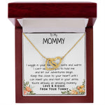 Mommy Necklace, To My Mommy Necklace, Gift For Mom To Be Necklace, Gift For First Time Mom, Expecting Mother Necklace, New Mom Necklace Gift Mother's Day Interlocking Hearts Necklace