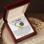 Mom Necklace - To My Dog Mom - Love You Always And Forever - Mother's Day Gift Mother's Day Interlocking Hearts Necklace