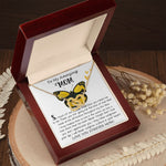 Mom Necklace Gift - To My Amazing Mom - From Son - Beautiful Gift Set Mom Necklace Mother's Day Interlocking Hearts Necklace