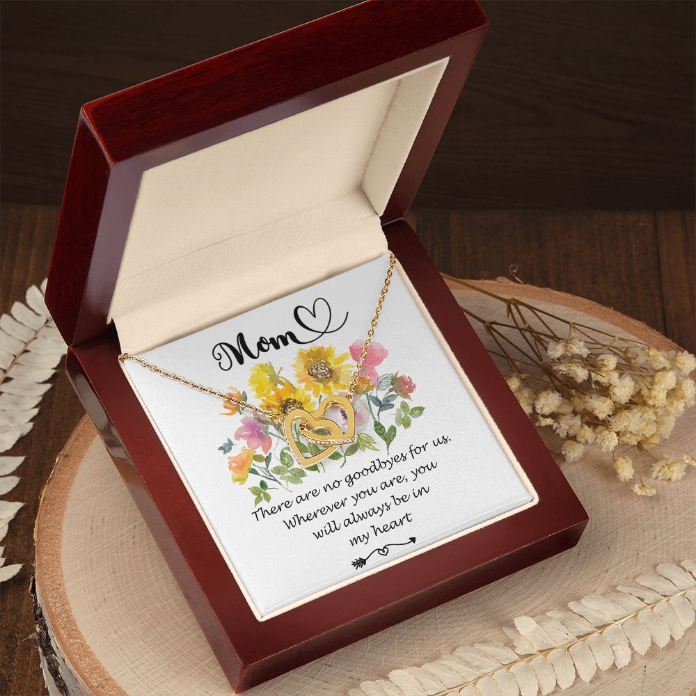 Mother Necklace - You Will Always Be In My Heart - Mother's Day Necklace Mother's Day Interlocking Hearts Necklace