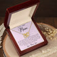Gift For Mom From Son To My Caring Mum Necklace, Gift For Mother's Day Jewelry Mother's Day Interlocking Hearts Necklace