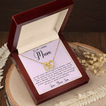 Gift For Mom From Son To My Caring Mum Necklace, Gift For Mother's Day Jewelry Mother's Day Interlocking Hearts Necklace