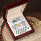 To My Beautiful Mom Necklace The Best Mom Anyone Could Wish For, Mother's Day Gift Necklace Mother's Day Interlocking Hearts Necklace