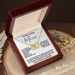 To My Loving Mom - Love Always Your Son Necklace Mother's Day Interlocking Hearts Necklace