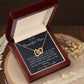 To My Beautiful Mom Necklace, Thank You For Never Ending Love From Daughter, Necklace Gift For Mom Mother's Day Interlocking Hearts Necklace