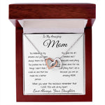 Mom Necklace - Gift for Mom from Daughter, Mother's Day Gift Mother's Day Interlocking Hearts Necklace