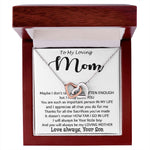 To My Loving Mom - Important Person In My Life Mother's Day Gift From Son Necklace Mother's Day Interlocking Hearts Necklace