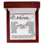 Mom Necklace -To My Mom - I Need To Say I Love You, Mom... I Do - Mother's Day Gift Mother's Day Interlocking Hearts Necklace