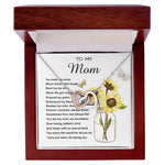 Mom Necklace Gift - To My Mom - You Mean The World For All You Do Mother's Day Necklace Mother's Day Interlocking Hearts Necklace