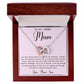 Gift For Mom From Son To My Caring Mum Necklace, Gift For Mother's Day Jewelry Mother's Day Interlocking Hearts Necklace