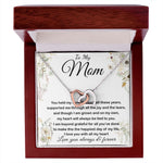 Mom Necklace - To My Mom - Love You Always And Forever - Mother's Day Gift Mother's Day Interlocking Hearts Necklace