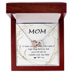 Mom Necklace - Love You Always And Forever Mother's Day Gift Mother's Day Interlocking Hearts Necklace