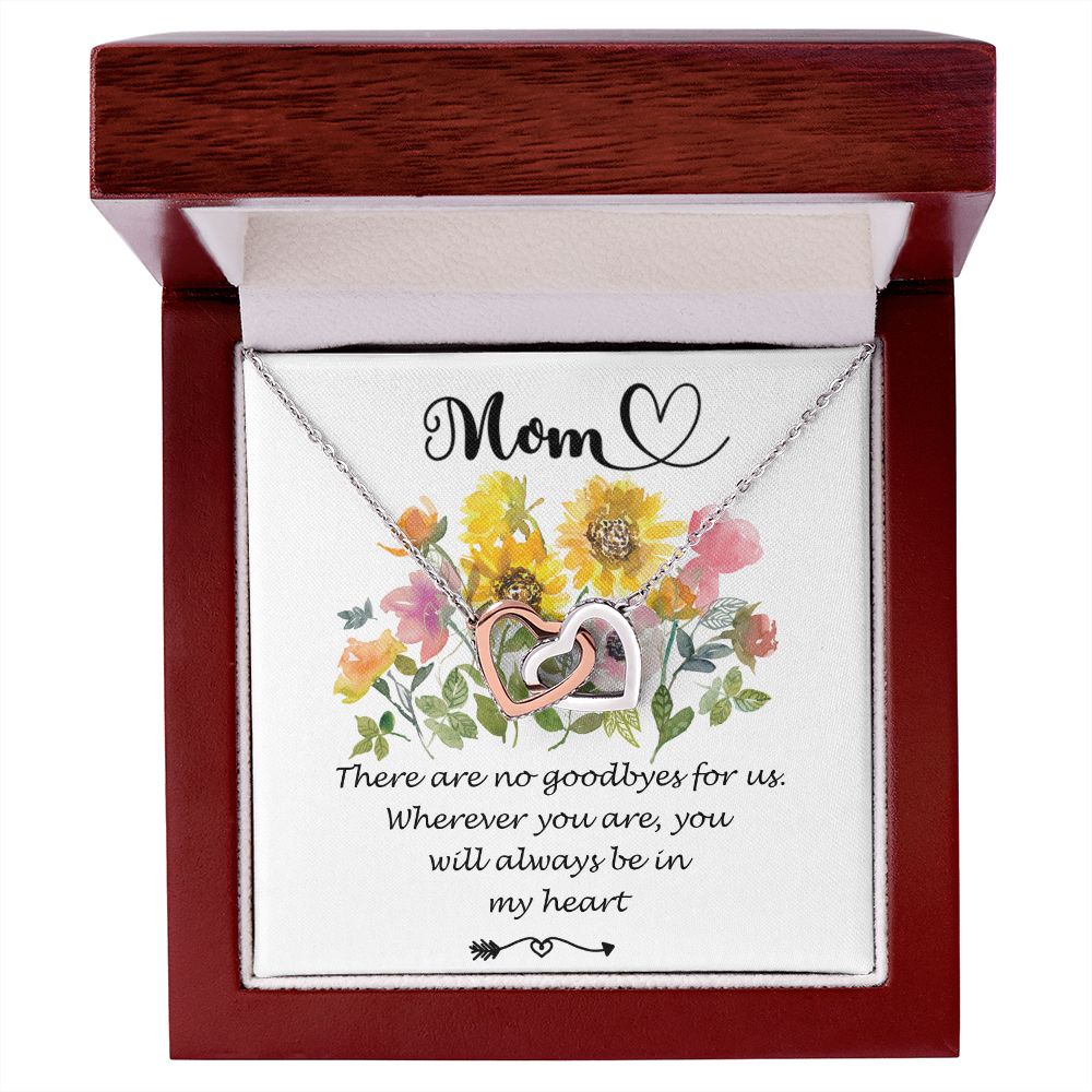 Mother Necklace - You Will Always Be In My Heart - Mother's Day Necklace Mother's Day Interlocking Hearts Necklace