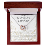 Mom Necklace, Mother-In-Law Necklace, To My Boyfriend's Mom Gift Necklace, Gift For Boyfriend's Mom Birthday Necklace Mother's Day Interlocking Hearts Necklace