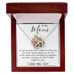 To My Mom - I Love You Mom, Mother's Day Necklace Mother's Day Interlocking Hearts Necklace