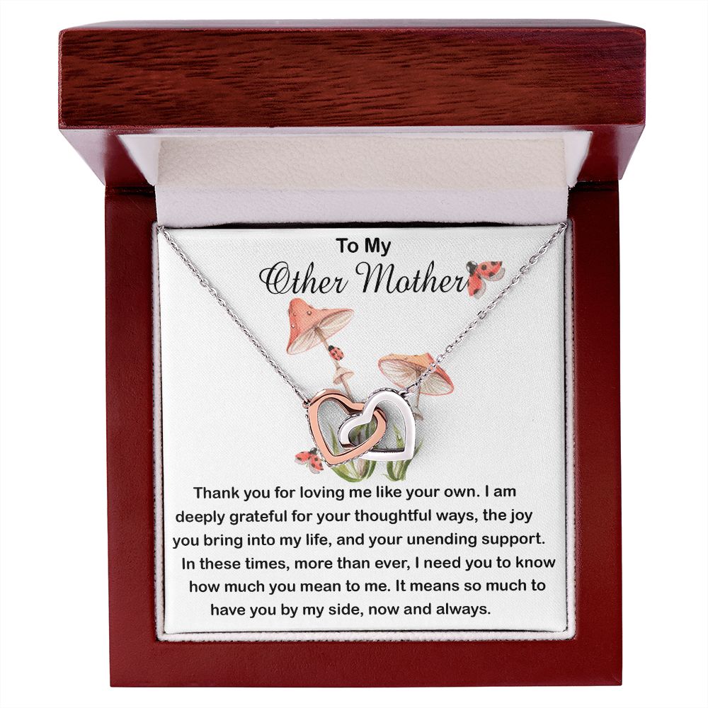 Bonus Mom Necklace, Other Mother Neckalce, Gift For Bonus Mom Second Mom Necklace Mother's Day Interlocking Hearts Necklace