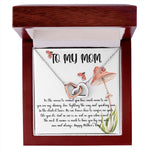 Mom Necklace, Gift Necklace For Mom Always Love You, Mother Necklace Mother's Day Interlocking Hearts Necklace