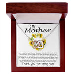 Mom Necklace, To My Mother Necklace Gift For Mom, Mother's Day Necklace From Daughter Son Mother's Day Interlocking Hearts Necklace