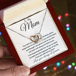 Mom Necklace - To My Mom - Love You Always And Forever Mother's Day Interlocking Hearts Necklace