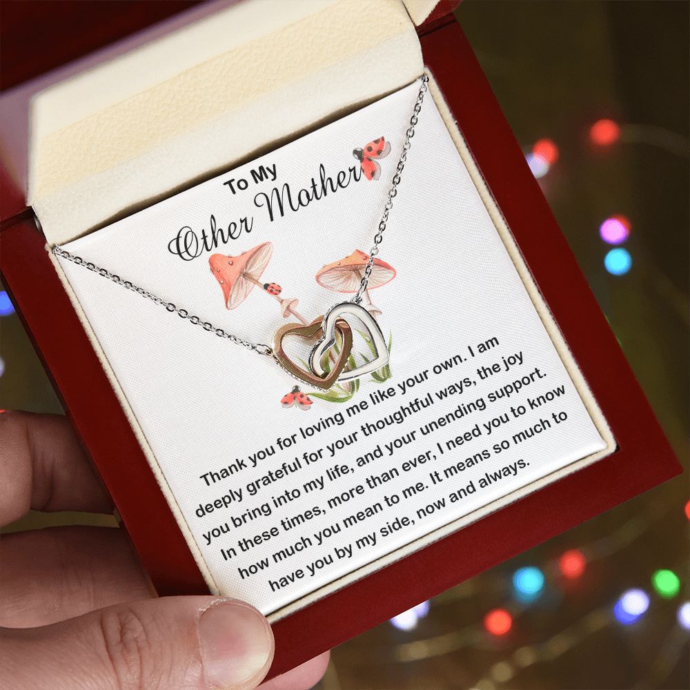 Bonus Mom Necklace, Other Mother Neckalce, Gift For Bonus Mom Second Mom Necklace Mother's Day Interlocking Hearts Necklace