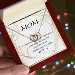 Mom Necklace - Love You Always And Forever Mother's Day Gift Mother's Day Interlocking Hearts Necklace