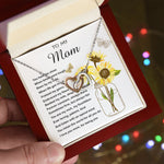 Mom Necklace Gift - To My Mom - You Mean The World For All You Do Mother's Day Necklace Mother's Day Interlocking Hearts Necklace