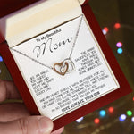 To My Beautiful Mom - I'm So Blessed That You Are My Mother - Love Your Son, Mother's Day Necklace Mother's Day Interlocking Hearts Necklace