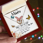 To My Mom Necklace, I'll Be By Your Side, To My Mom Gift Necklace Mother's Day Interlocking Hearts Necklace