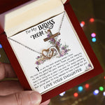 Mom Necklace Gift, To My Badass Mom Necklace, Funny Gift For Mom On Mother's Day Necklace Mother's Day Interlocking Hearts Necklace