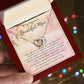 To My Boyfriend's Beautiful Mom Necklace - The Boy You Raised Into An Incredible Man - Necklace Gift For Boyfriend's Mom, Mother's Day Necklace Mother's Day Interlocking Hearts Necklace