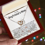 Mother-In-Law Necklace, Gift To My Boyfriend's Mom Necklace, Gift For Future Mother-In-Law Mother's Day Interlocking Hearts Necklace