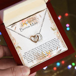 Bonus Mom Necklace, To My Beautiful Bonus Mom On My Wedding Day Necklace, Gift For Stepmother Of The Groom Gift Mother's Day Interlocking Hearts Necklace